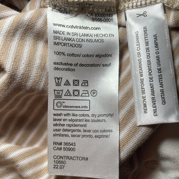 Calvin Klein Mens Smooth Cotton Monogram Logo Feeder Stripe Polo Shirt sz XS - Picture 5 of 10